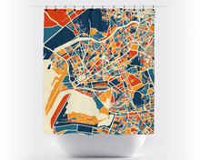 Load image into Gallery viewer, Karachi Map Shower Curtain - pakistan Shower Curtain - Chroma Series
