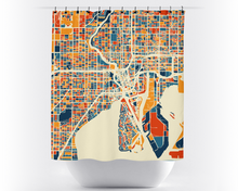 Load image into Gallery viewer, Tampa Map Shower Curtain - usa Shower Curtain - Chroma Series
