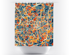 Load image into Gallery viewer, Greensboro Map Shower Curtain - usa Shower Curtain - Chroma Series
