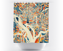 Load image into Gallery viewer, Washington DC Map Shower Curtain - usa Shower Curtain - Chroma Series
