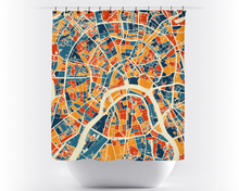 Load image into Gallery viewer, Moscow Map Shower Curtain - russia Shower Curtain - Chroma Series

