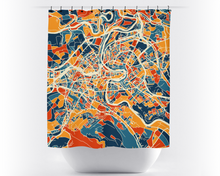 Load image into Gallery viewer, Bern Map Shower Curtain - switzerland Shower Curtain - Chroma Series
