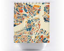 Load image into Gallery viewer, Boston Map Shower Curtain - usa Shower Curtain - Chroma Series
