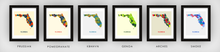 Load image into Gallery viewer, Florida Map Print - Full Color Map Poster
