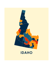 Load image into Gallery viewer, Idaho Map Print - Full Color Map Poster
