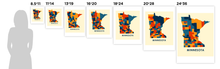 Load image into Gallery viewer, Minnesota Map Print - Full Color Map Poster
