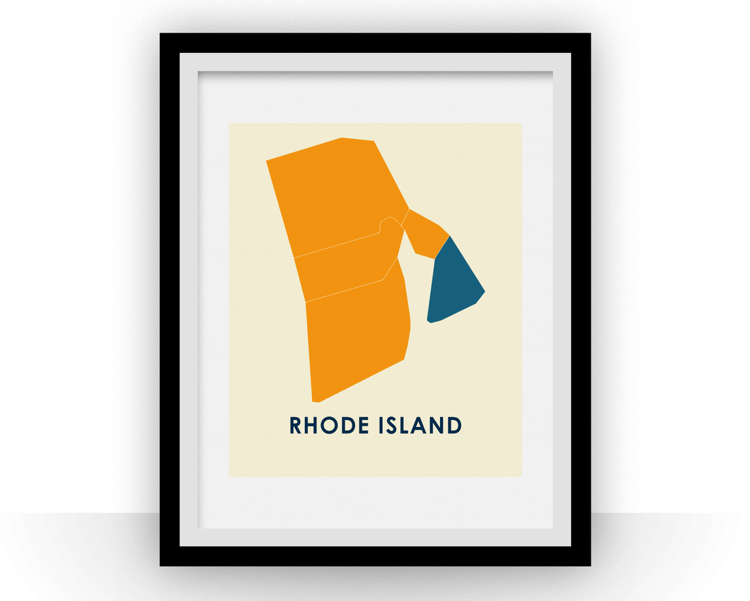 Rhode Island Map Print - Full Color Map Poster