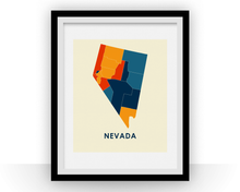 Charger l&#39;image dans la galerie, Nevada Map Print - Full Color Map Poster
