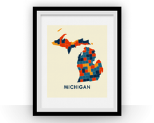 Load image into Gallery viewer, Michigan Map Print - Full Color Map Poster
