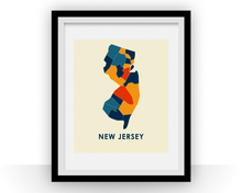 Charger l&#39;image dans la galerie, New Jersey Map Print - Full Color Map Poster

