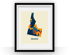 Charger l&#39;image dans la galerie, Idaho Map Print - Full Color Map Poster
