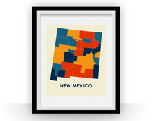 Charger l&#39;image dans la galerie, New Mexico Map Print - Full Color Map Poster

