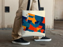 Load image into Gallery viewer, Washington Map Tote Bag - WA Map Tote Bag 15x15
