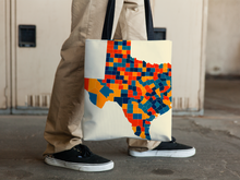 Load image into Gallery viewer, Texas Map Tote Bag - TX Map Tote Bag 15x15
