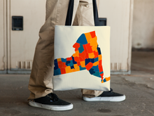 Load image into Gallery viewer, New York Map Tote Bag - NY Map Tote Bag 15x15
