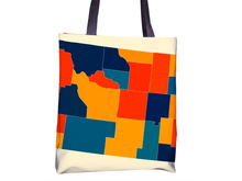 Load image into Gallery viewer, Wyoming Map Tote Bag - WY Map Tote Bag 15x15
