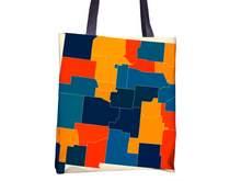 Load image into Gallery viewer, New Mexico Map Tote Bag - NM Map Tote Bag 15x15
