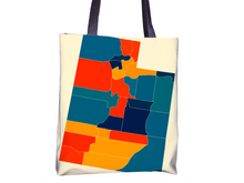 Load image into Gallery viewer, Utah Map Tote Bag - UT Map Tote Bag 15x15
