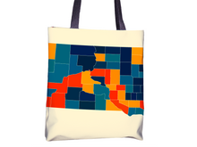 Load image into Gallery viewer, South Dakota Map Tote Bag - SD Map Tote Bag 15x15
