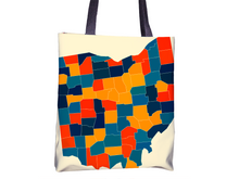 Load image into Gallery viewer, Ohio Map Tote Bag - OH Map Tote Bag 15x15

