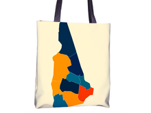Load image into Gallery viewer, New Hampshire Map Tote Bag - NH Map Tote Bag 15x15
