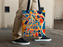 Load image into Gallery viewer, New Delhi Map Tote Bag - India Map Tote Bag 15x15
