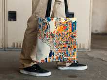 Load image into Gallery viewer, Seattle Map Tote Bag - Washington Map Tote Bag 15x15
