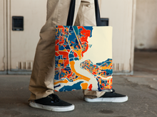 Load image into Gallery viewer, Lagos Map Tote Bag - Nigeria Map Tote Bag 15x15
