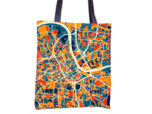 Load image into Gallery viewer, Nashville Map Tote Bag - Tennessee Map Tote Bag 15x15
