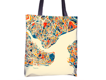 Load image into Gallery viewer, Istanbul Map Tote Bag - Turkey Map Tote Bag 15x15

