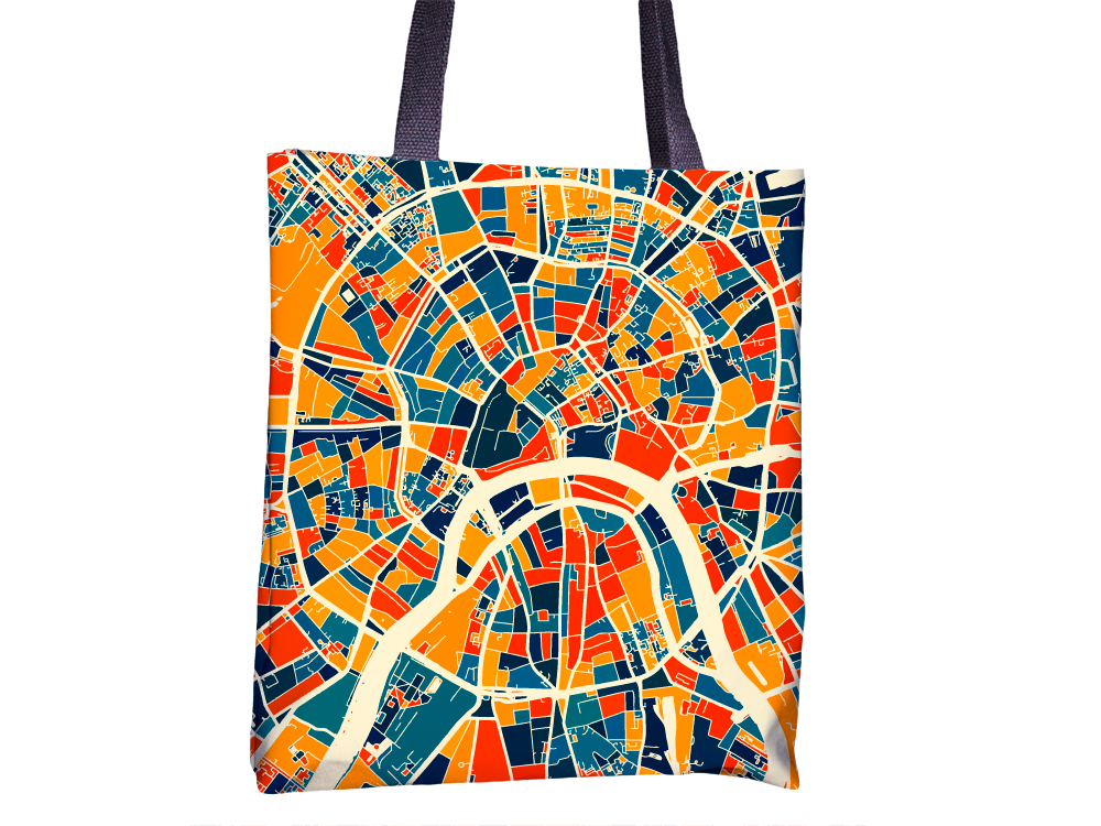 Moscow Map Tote Bag - Russia Map Tote Bag 15x15