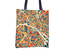 Load image into Gallery viewer, Paris Map Tote Bag - France Map Tote Bag 15x15
