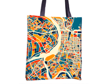 Load image into Gallery viewer, Taipei Map Tote Bag - Taiwan Map Tote Bag 15x15
