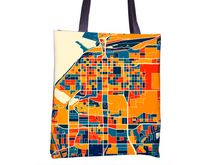 Load image into Gallery viewer, Anchorage Map Tote Bag - Alaska Map Tote Bag 15x15
