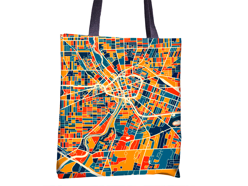 Rochester Map Tote Bag - New York Map Tote Bag 15x15