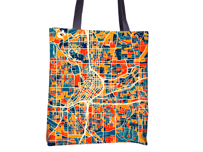 Atlanta Map Tote Bag - Georgia Map Tote Bag 15x15