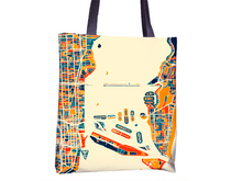 Load image into Gallery viewer, Miami Map Tote Bag - Florida Map Tote Bag 15x15
