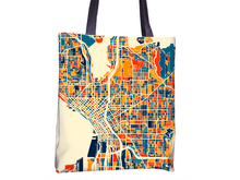 Load image into Gallery viewer, Seattle Map Tote Bag - Washington Map Tote Bag 15x15
