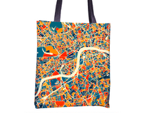 Load image into Gallery viewer, London Map Tote Bag - England Map Tote Bag 15x15
