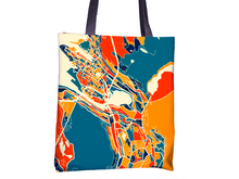 Load image into Gallery viewer, Bergen Map Tote Bag - Norway Map Tote Bag 15x15
