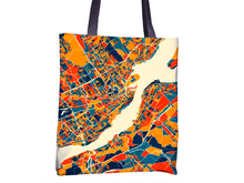 Load image into Gallery viewer, Quebec Map Tote Bag - Qc Map Tote Bag 15x15
