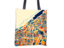 Load image into Gallery viewer, Cleveland Map Tote Bag - Ohio Map Tote Bag 15x15
