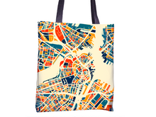 Load image into Gallery viewer, Boston Map Tote Bag - Massachusetts Map Tote Bag 15x15

