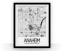 Charger l&#39;image dans la galerie, Anaheim Map Poster - usa Map Print - Art Deco Series
