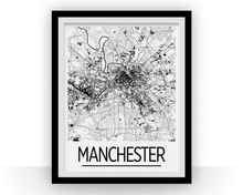 Load image into Gallery viewer, Manchester Map Poster - uk Map Print - Art Deco Series
