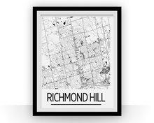 Charger l&#39;image dans la galerie, Affiche cartographique de Richmond Hill Ontario - Style Art Déco
