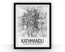 Charger l&#39;image dans la galerie, Affiche cartographique de Kathmandu - Style Art Déco

