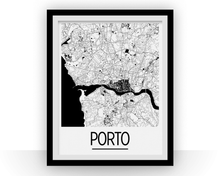 Charger l&#39;image dans la galerie, Affiche cartographique de Porto - Style Art Déco
