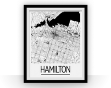 Load image into Gallery viewer, Hamilton Map Poster - Ontario Map Print - Art Deco Series
