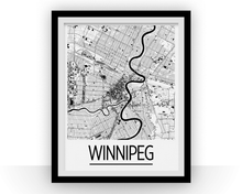 Load image into Gallery viewer, Winnipeg Map Poster - manitoba Map Print - Art Deco Series
